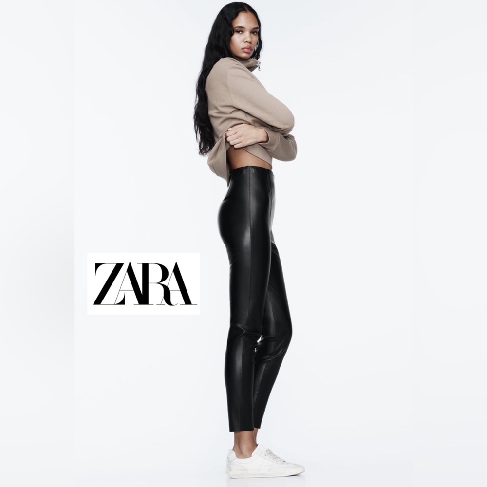 Zara Faux Leather pants (polyurethane)